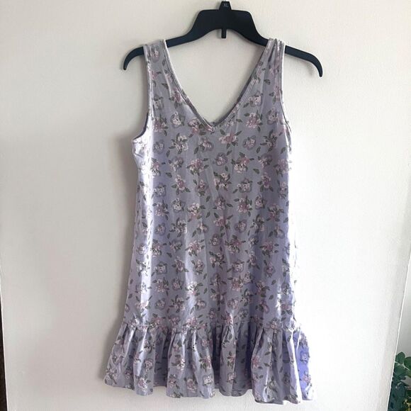 Vintage Rampage 90’s Purple Dress Full Button Floral Size Medium Coquette Flirty - Picture 11 of 15